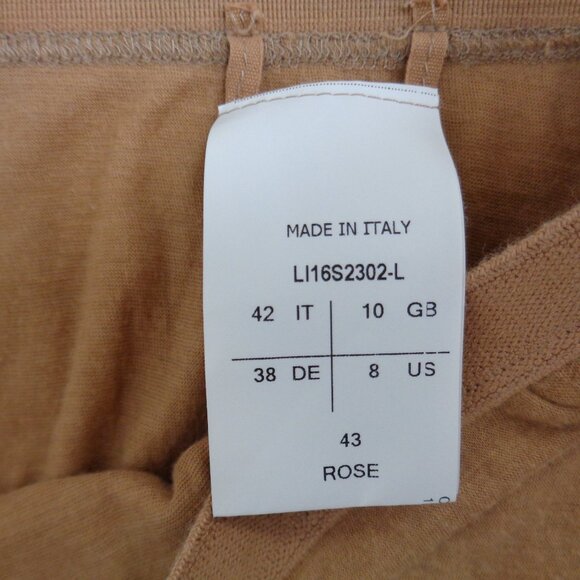 RICK OWENS LILIES Asymmetrical Pull-on Maxi Skirt "Rose" Tan Women's Size 8 - Picture 4 of 12